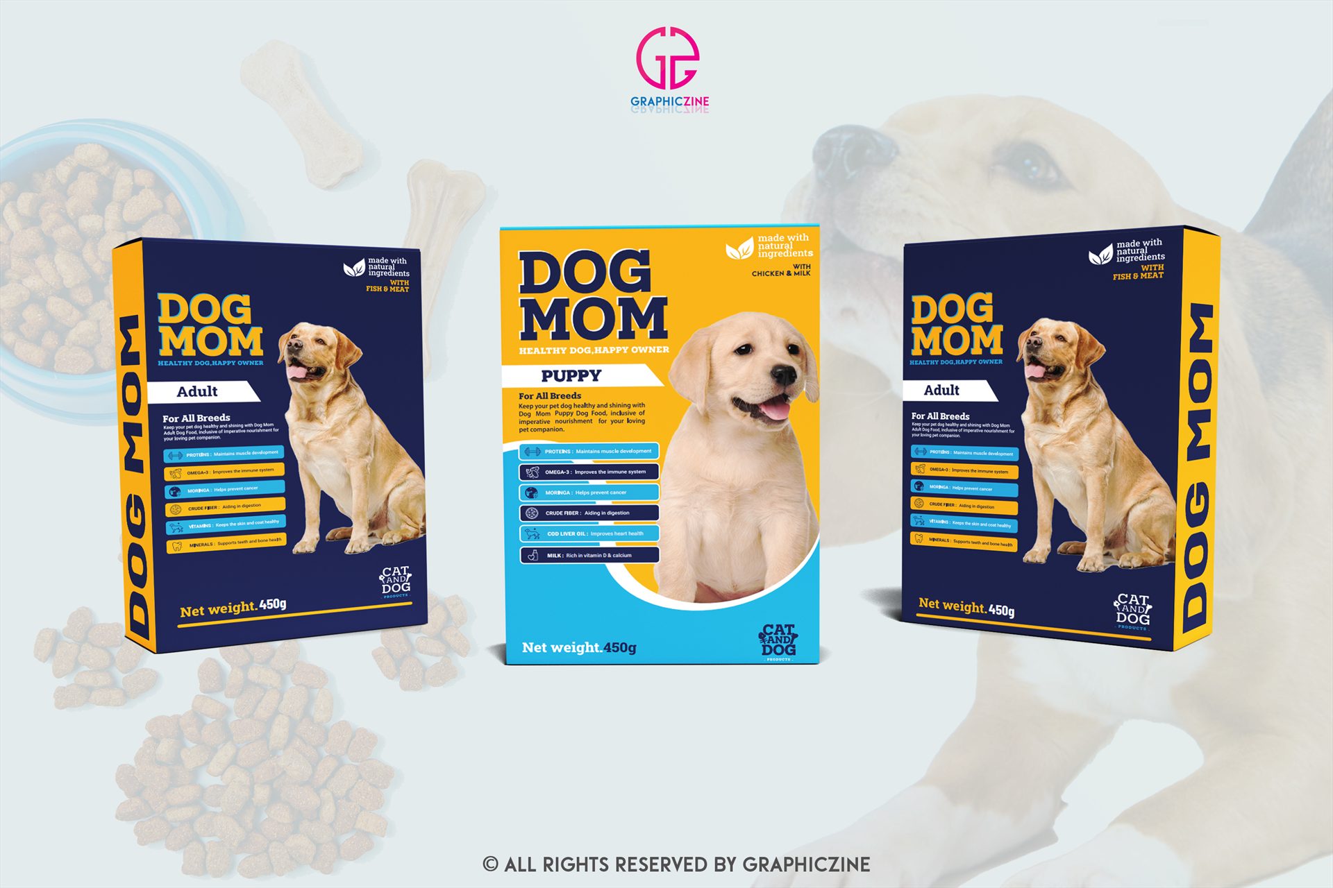 Dog Mom Premium Pet Food Packaging